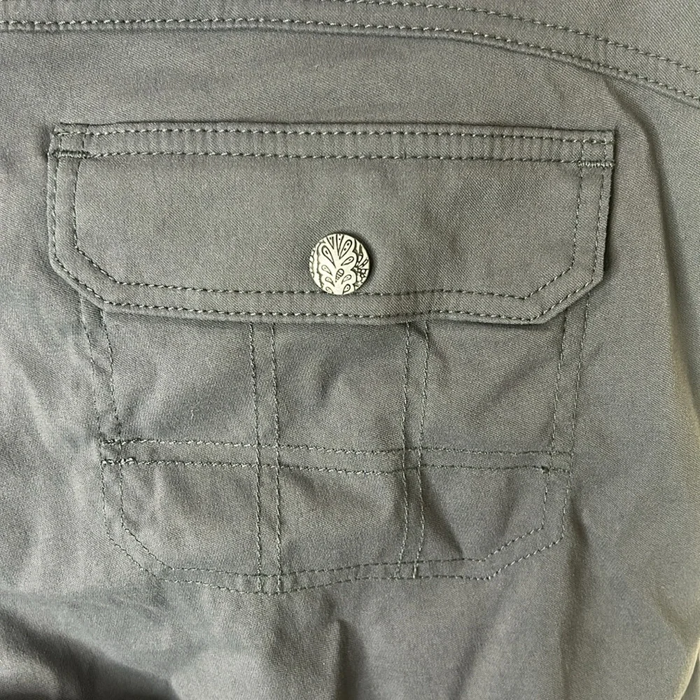 PRANA Halle Straight Convertible Hiking Pants Charcoal Gray Size 12 - Picture 11 of 16